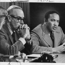 Mayor Richard Marriott, center, and Vice Mayor Milton McGhee, right