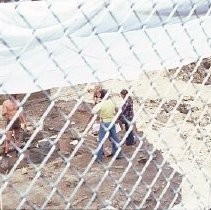 View of the archeological site for the "49er Scene" in Old Sacramento