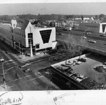 Sutter Square Galleria view from roof of Sutter Hospital looking down toward 29th and K Streets