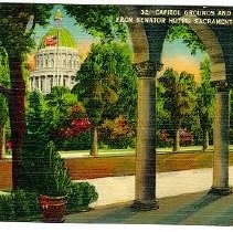 "Capitol Grounds and Dome from Senator Hotel"