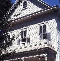 View of a two story Victorian House