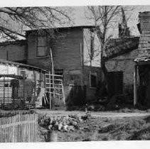 Rear of unidentified buildings, Columbia, CA
