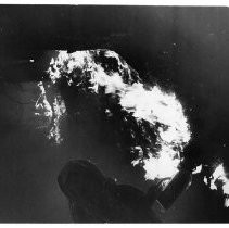 Fire Fighter Battles Forest Blaze