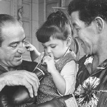 Boxers with young girl