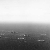 Ships practicing maneuvers