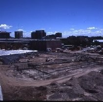 Old Sacramento historic district. View of the California State Railroad Museum