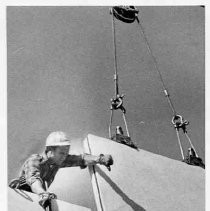 Jimmy Lansdon working on construction of Sacramento Community Center