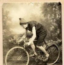 Cyclist Abbie Budd, 1921 c