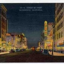 K Street at Night, Sacramento, California