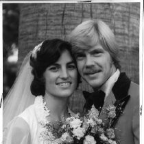 Cyndi Matranga (later, Benzel), at her wedding to David Benzel