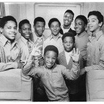 "Little Robert and the Fondells" a Del Paso Heights singing group aboard a plane for New York