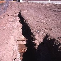 View of the Liberty House Department Store site and the archeological dig under way