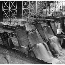 Water Over Partially Constructed Dam