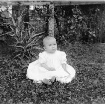 Child posing outdoors