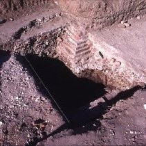 View of the Liberty House Department Store site and the archeological dig under way