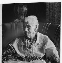 Charlotte Maynard, with birthday cake