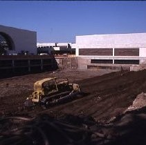 View of the construction for the Liberty House Department Store in the Downtown Plaza on K Street also known as the K Street Mall