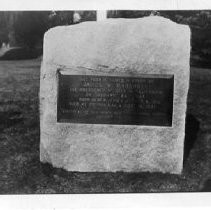 View of the monument placed by the Sacramento Pioneer Society at Coloma where James Marshall discovered gold