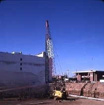 View of the construction for the Liberty House Department Store in the Downtown Plaza on K Street also known as the K Street Mall