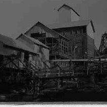 Mine shaft and buildings