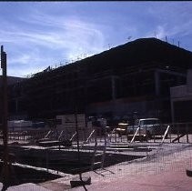 View of the construction site for Weinstock's Department Store on the K Street Mall or Downtown Plaza