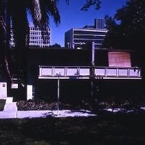 View showing the construction of the Capitol Towers Apartment buildings at 1500 7th Street