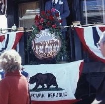 Old Sacramento historic district. View of the dedication for the California State Railroad Museum