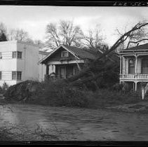 Wind storm damage to houses