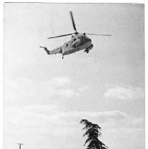Helicopter Above Flood Water