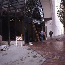 View of the construction site for Weinstock's Department Store on the K Street Mall or Downtown Plaza