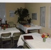 Interior view of the Sacramento City Cemetery Mortuary Chapel and Archives Office on the grounds of the cemetery