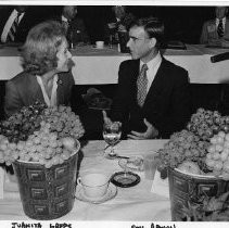 Juanita M. Kreps, U.S. Secretary of Commerce under President Carter, with Gov. Jerry Brown at Host Breakfast in the Convention Center