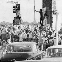 Crowd views tragic scene