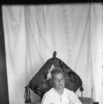 Young girl posing with cat