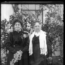 View of two women, on the right is Anna Buffum