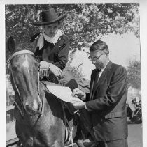 Sacramento Mayor James B. McKinney and Pony Express rider, Jack Nolan