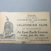 27th Annual Gathering and Games of the Caledonian Club 1902