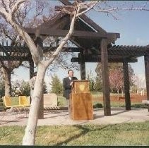 Walerga Park Cherry Blossom Tree Grove Dedication: Toko Fujii at the Podium