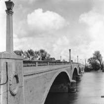 View of the bridge across the American River at N. 16th and N. 12th Streets