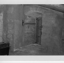 Close-up view of the attic at Mission Santa Ines, California State Landmark #305 in Santa Barbara County