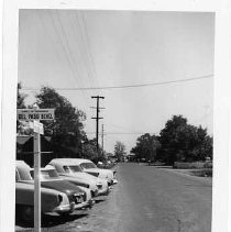 Street scene looking south at the intersection of Del Paso Blvd. and Helena in North Sacramento