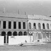 Street scene in Old Sacramento during redevelopment