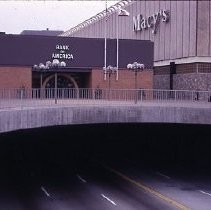 View of the Bank of America next door to Macy's in the new Downtown Plaza