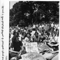 Several hundred pepople gather at the California State Capitol