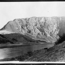 "Looking southerly across Colorado River at entrance to Black Canyon."