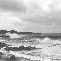 Waves Crashing on Rocks