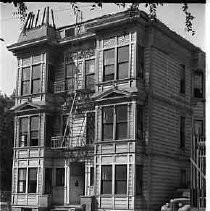 A three story frame house