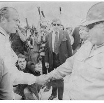 President Gerald R. Ford, left meets the folks at the Elk Hills Oil Preserve