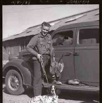 Man with dead pheasants