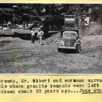 Three workmen in Capitol Park